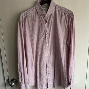 Brunello Cucinelli Pale Pink Slim Fit Shirt